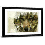Wolf Head Silhouette Wall Art