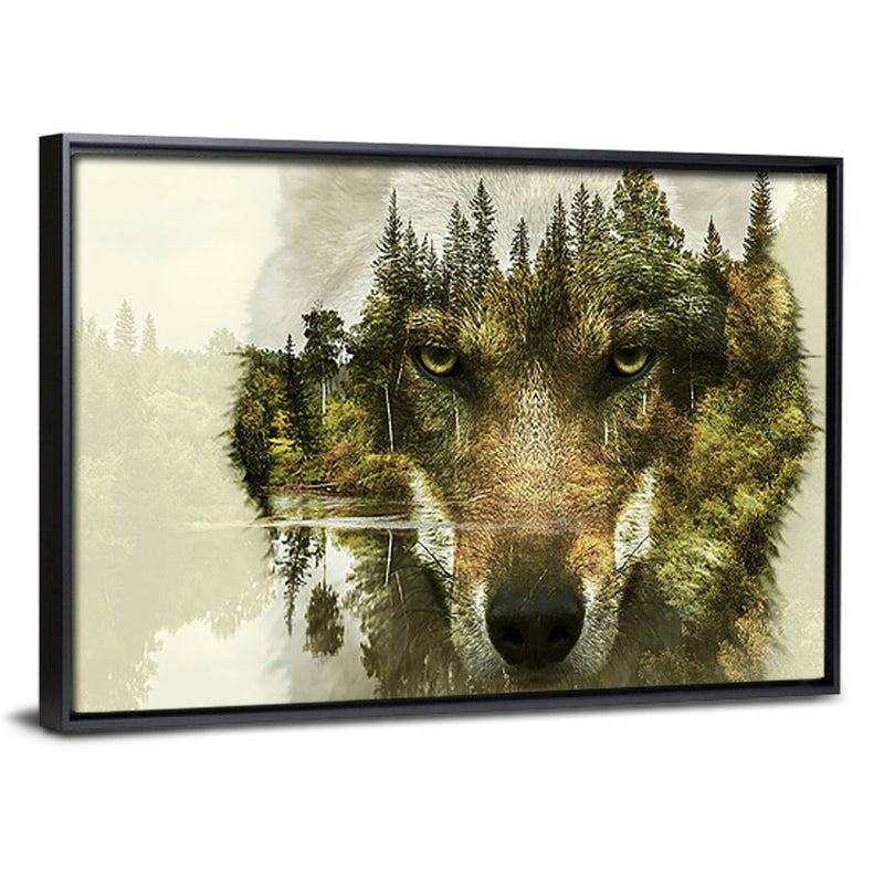 Wolf Head Silhouette Wall Art