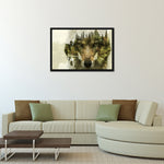 Wolf Head Silhouette Wall Art