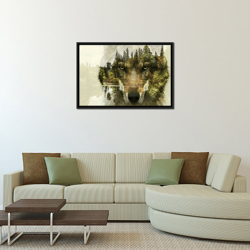 Wolf Head Silhouette Wall Art