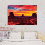 Monument Valley At Sunset Wall Art