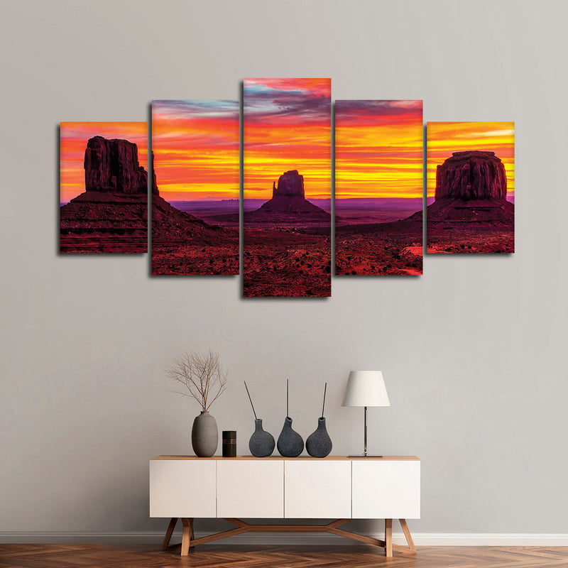 Monument Valley At Sunset Wall Art
