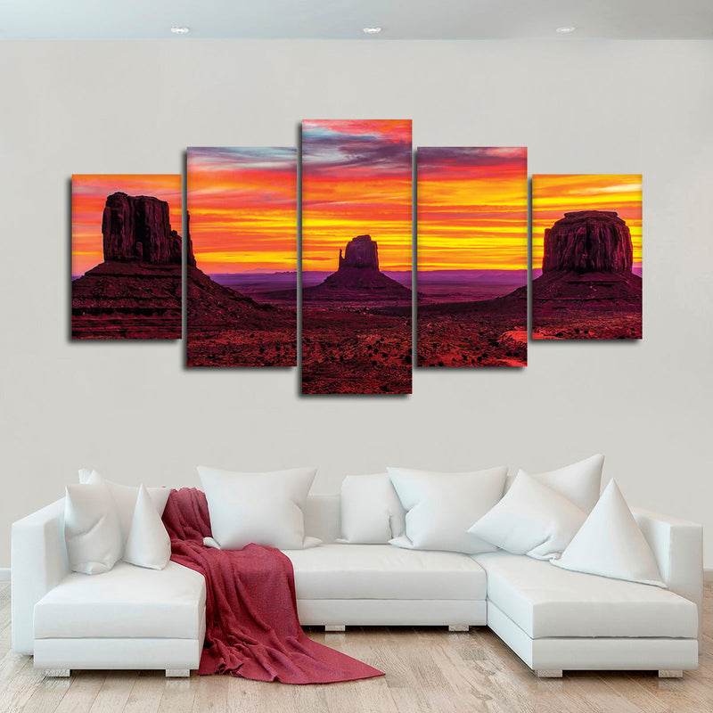 Monument Valley At Sunset Wall Art