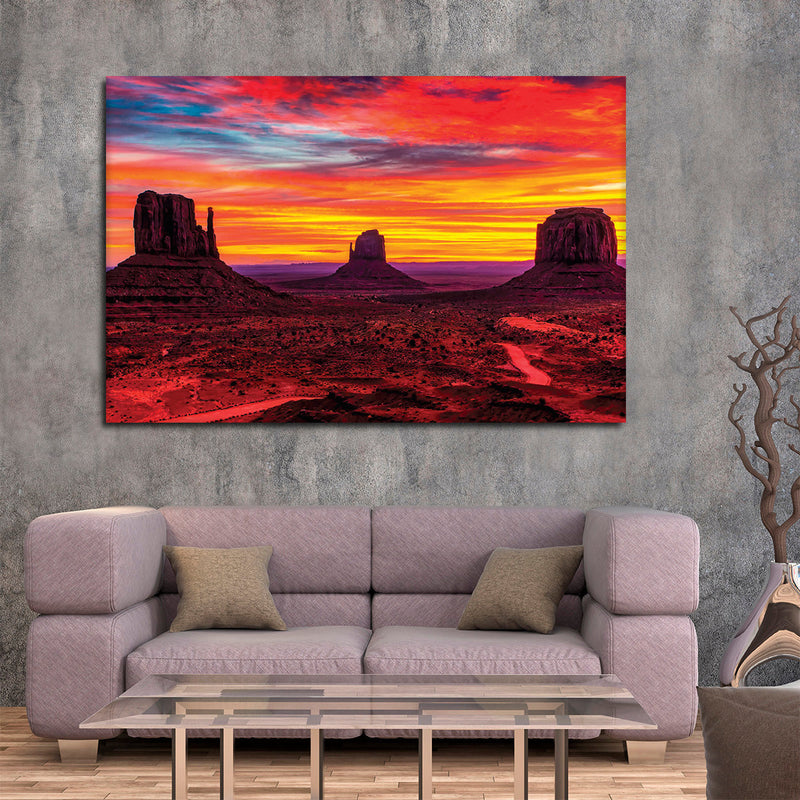 Monument Valley At Sunset Wall Art