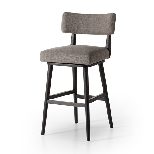 Cardell Alcala Nickel Swivel Bar + Counter Stool