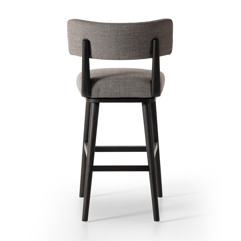 Cardell Alcala Nickel Swivel Bar + Counter Stool