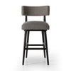 Cardell Alcala Nickel Swivel Bar + Counter Stool