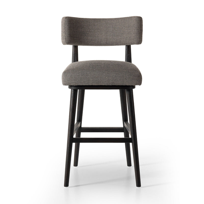Cardell Alcala Nickel Swivel Bar + Counter Stool