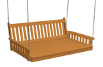 Keystone Amish Co. 4 Foot Franklin Recycled Plastic Swing Bed, Cedar