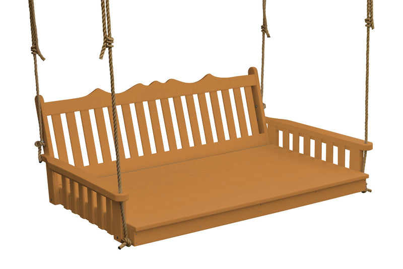 Keystone Amish Co. Twin York Recycled Plastic Swing Bed, Cedar