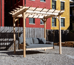 Keystone Amish Co. Twin Franklin Red Cedar Swing Bed, Unfinished