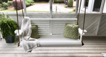 Amish Casual 5 Foot Roll Back Porch Swing in White Stain