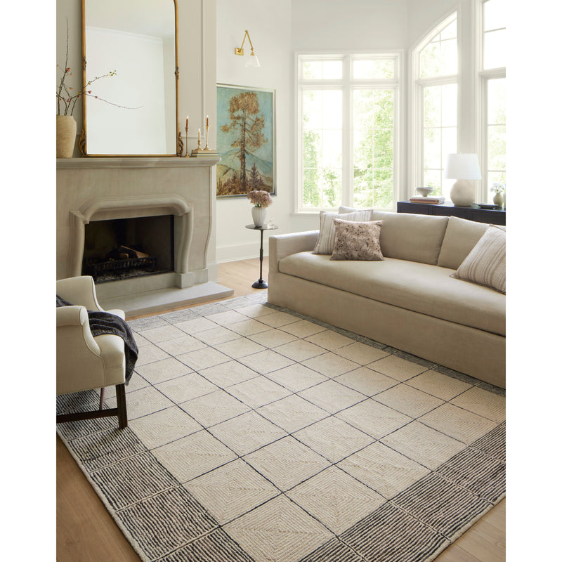 Chris Loves Julia x Loloi Francis Cream / Black Rug