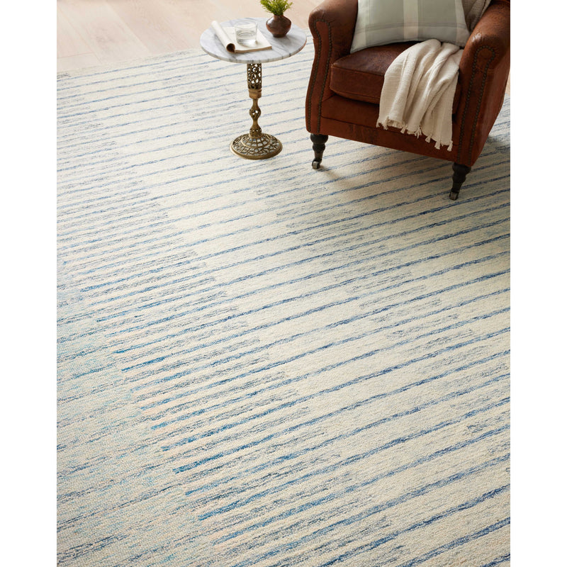 Chris Loves Julia x Loloi Chris Ivory / Denim Rug