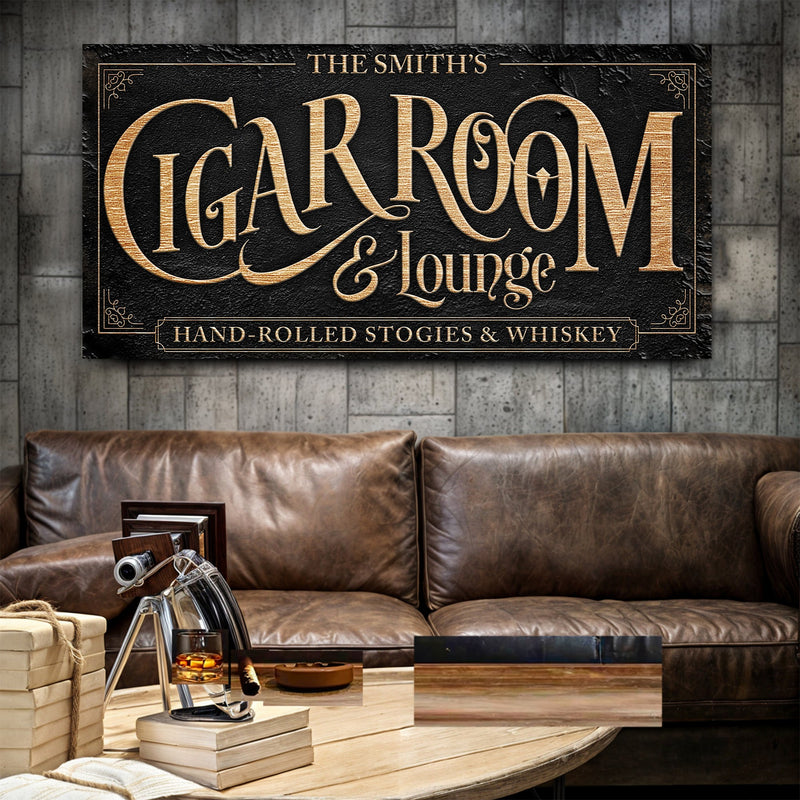 Personalized Cigar Room and Lounge Sign