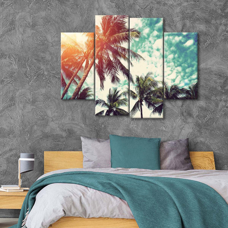 Vintage Style Palm Trees Wall Art