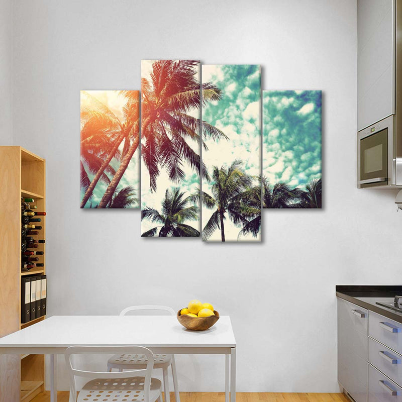 Vintage Style Palm Trees Wall Art