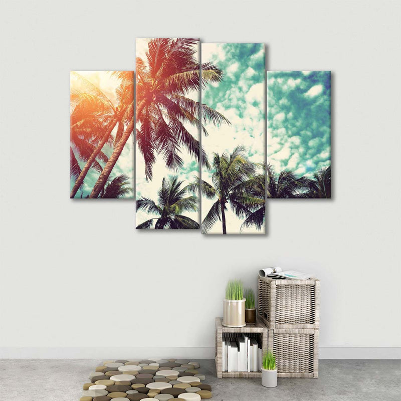 Vintage Style Palm Trees Wall Art