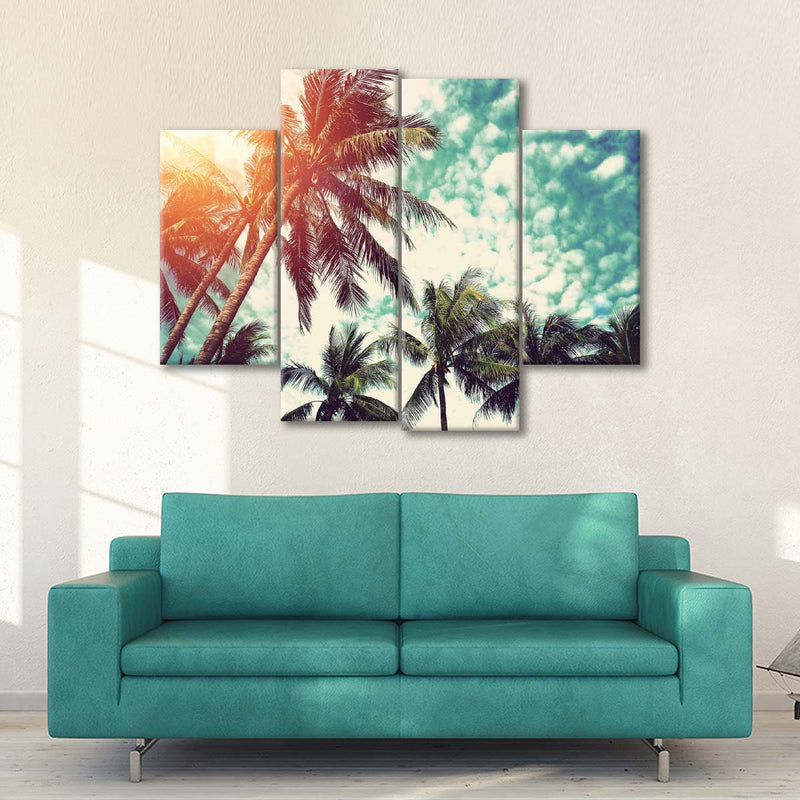 Vintage Style Palm Trees Wall Art