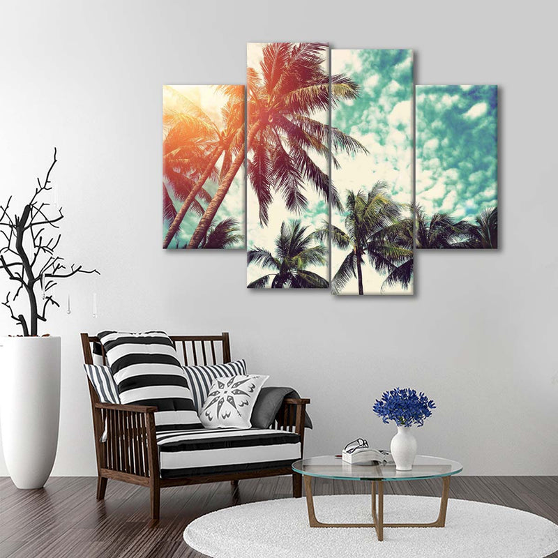 Vintage Style Palm Trees Wall Art