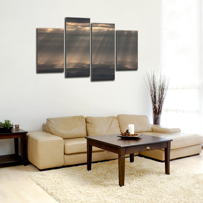 Sunrays And Cloudy Sky Wall Art