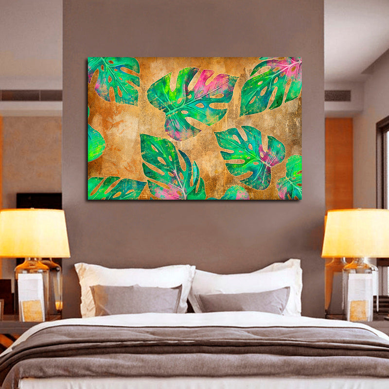Wild Monstera Leaves Wall Art