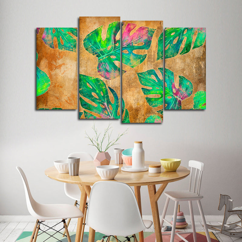 Wild Monstera Leaves Wall Art