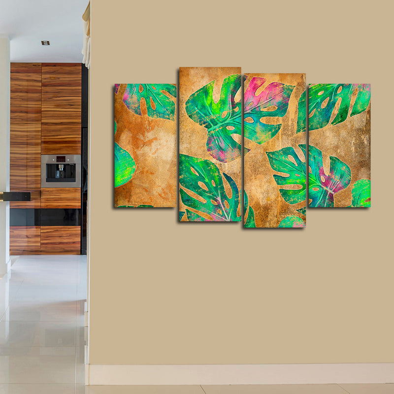 Wild Monstera Leaves Wall Art