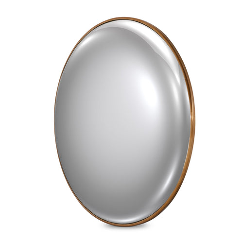 Convex Vintage Brass Wall Mirror | shipping 7/27/2025