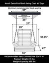 Amish Casual Heavy Duty Black Stain Clearcoat Roll Back Swing Chair