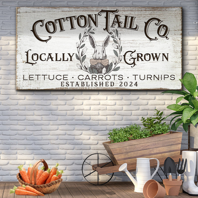 Vintage Cottontail Co Easter Sign II