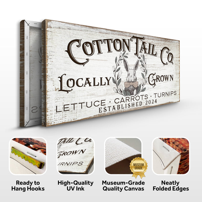 Vintage Cottontail Co Easter Sign II