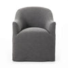 Cove Bergamo Charcoal Dining Chair With Casters | shipping 11/20/2025