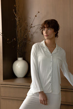 Women's Stretch-Knit Long Sleeve Bamboo Pajama Set