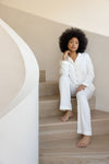 Women's Stretch-Knit Long Sleeve Bamboo Pajama Set