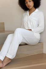 Women's Stretch-Knit Long Sleeve Bamboo Pajama Set