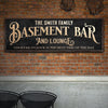Custom Basement Bar and Lounge Sign