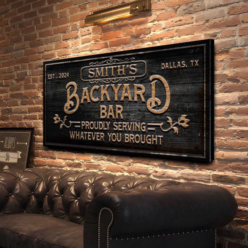 Custom Backyard Bar Sign II