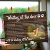 Custom Dog Portrait Waiting At The Door Sign