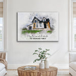 Custom House Watercolor Portrait