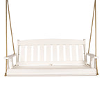 Amish Casual 4 Foot White Stain Mission Porch Swing
