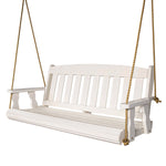 Amish Casual 5 Foot White Stain Mission Porch Swing