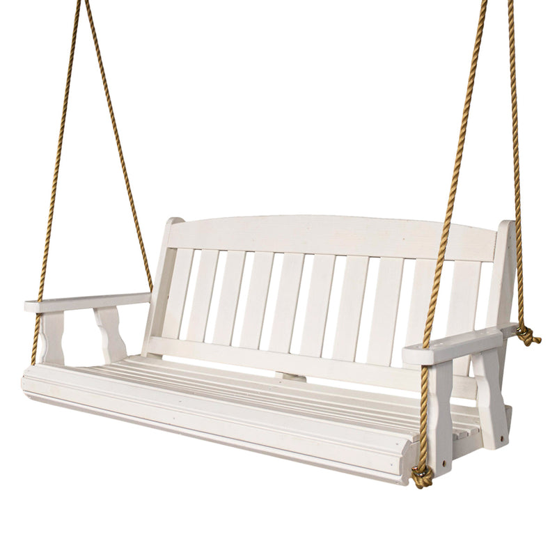 Amish Casual 5 Foot White Stain Mission Porch Swing