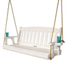 Amish Casual 5 Foot White Stain Mission Porch Swing