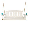 Amish Casual 5 Foot White Stain Mission Porch Swing