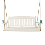 Amish Casual 5 Foot White Stain Mission Porch Swing