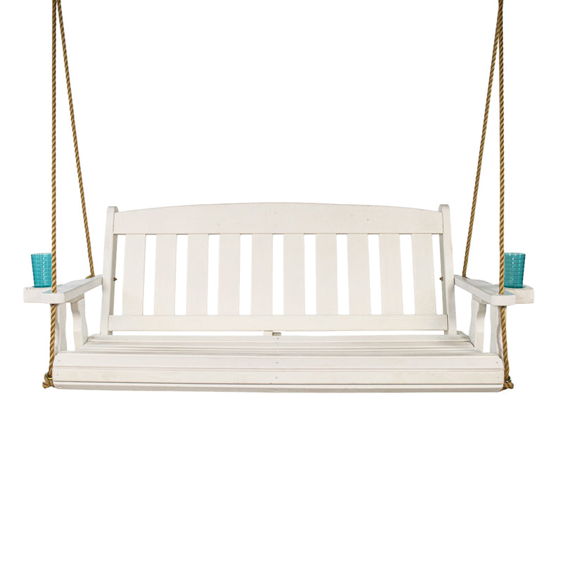 Amish Casual 5 Foot White Stain Mission Porch Swing