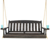 Amish Casual 5 Foot Black Stain Mission Porch Swing with Clearcoat