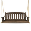 Amish Casual 5 Foot Dark Walnut Stain Mission Porch Swing with Clearcoat