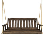 Amish Casual 5 Foot Dark Walnut Stain Mission Porch Swing with Clearcoat